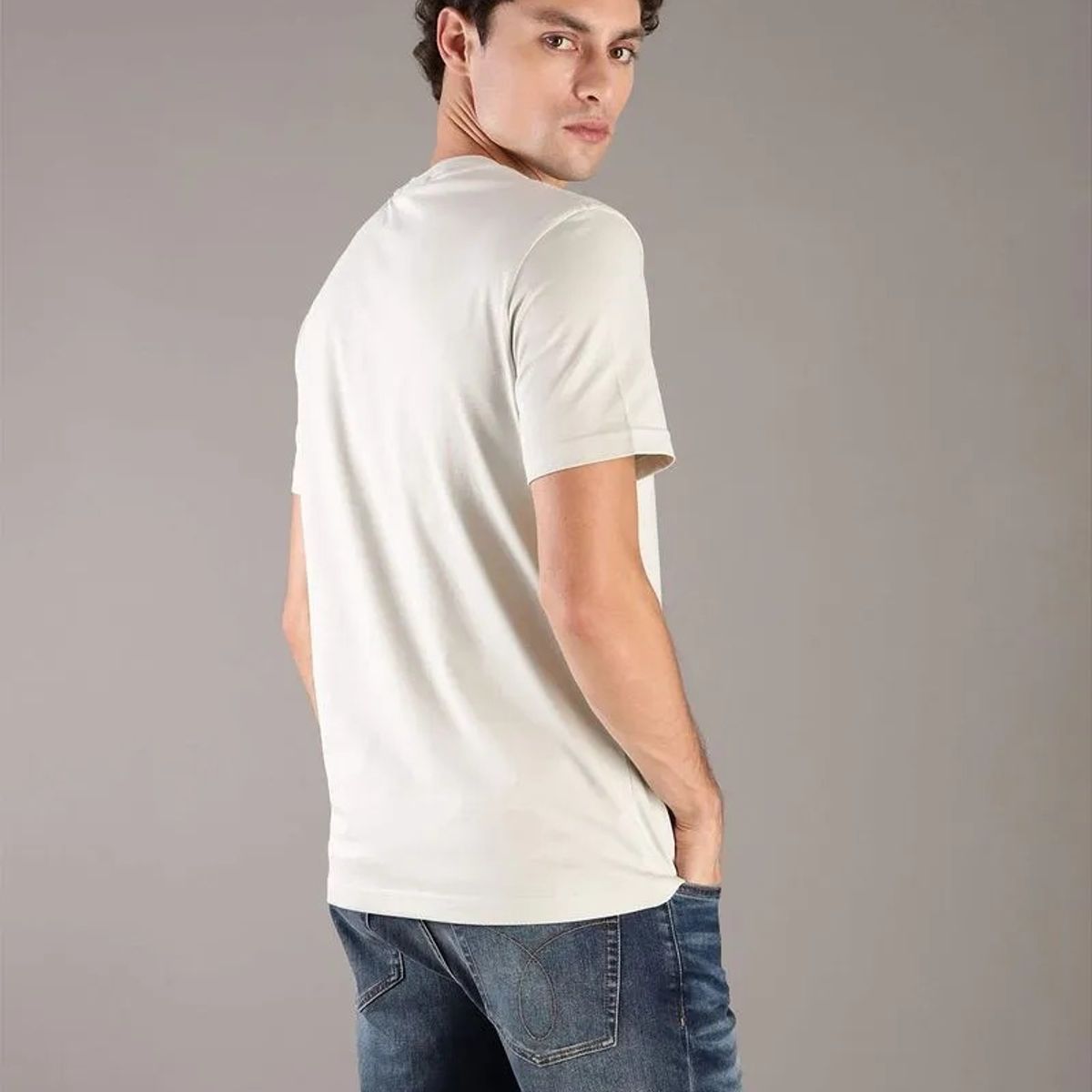 CALVIN KLEIN - Camiseta verde con logo Calvin Klein