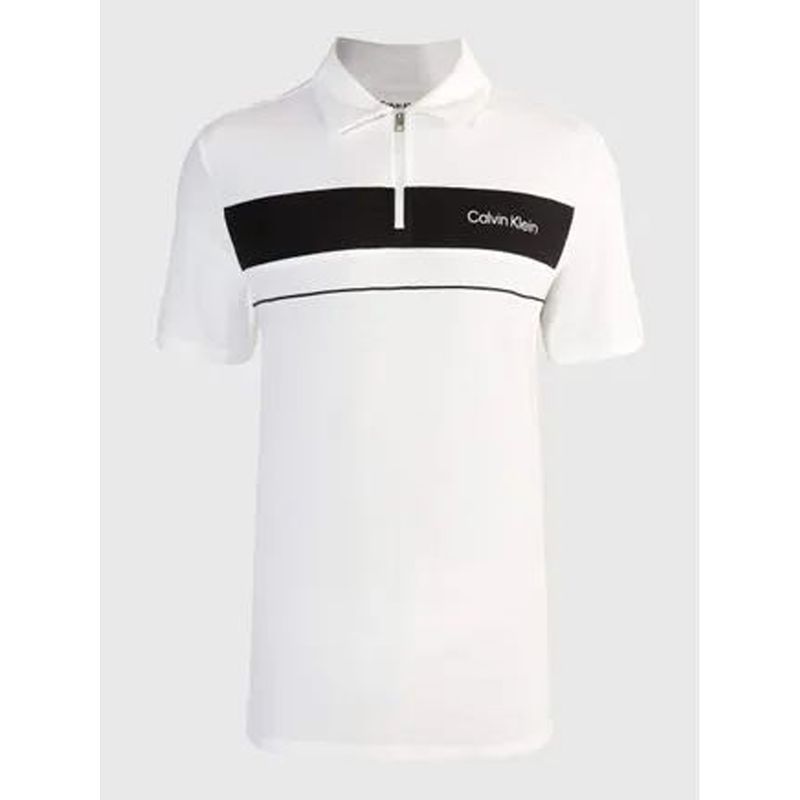CALVIN KLEIN - Polo blanco standard con cremallera Calvin Klein