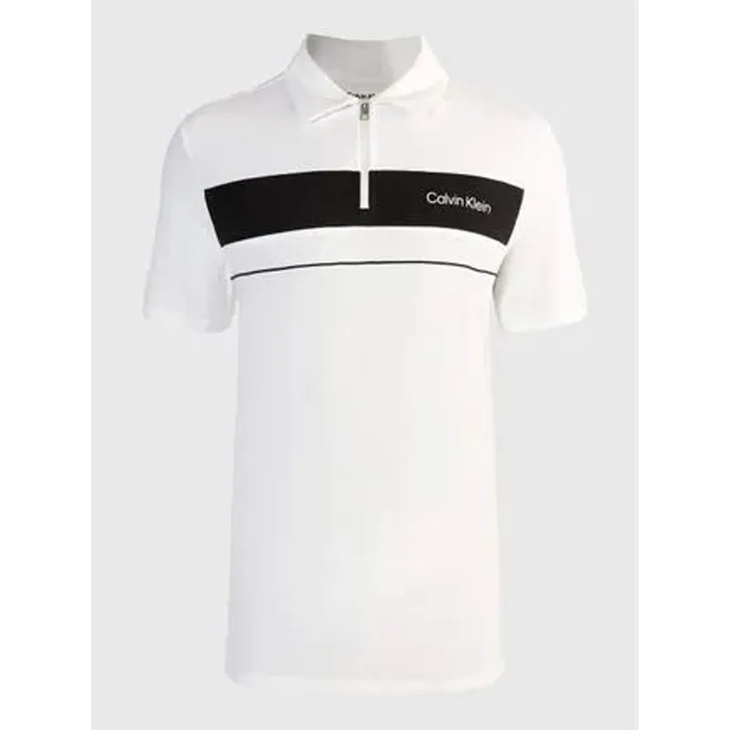 CALVIN KLEIN - Polo blanco standard con cremallera Calvin Klein