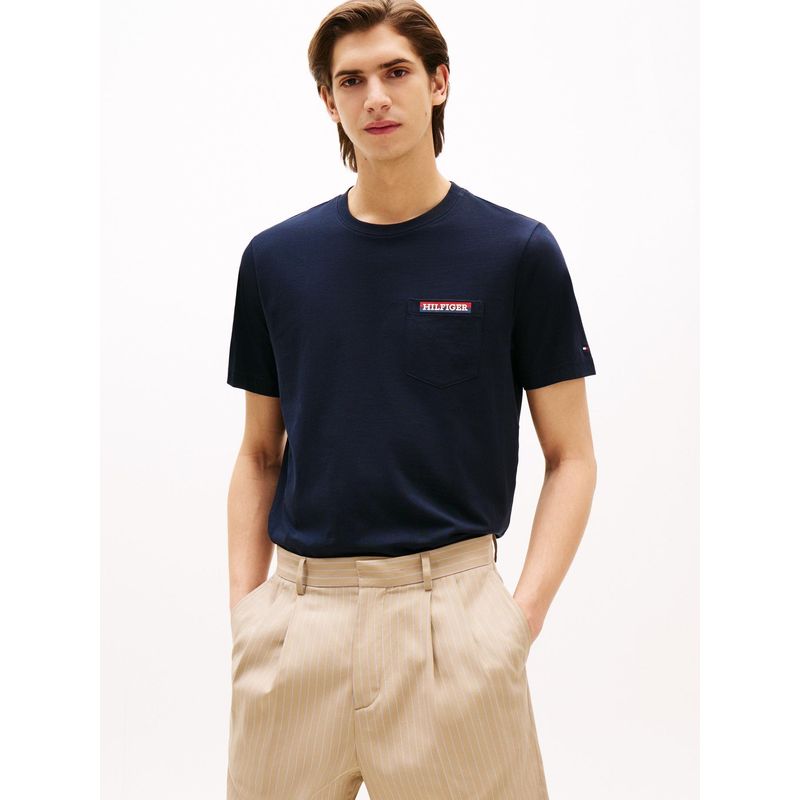 TOMMY HILFIGER - Camiseta azul Americana Monotype Tommy Hilfiger