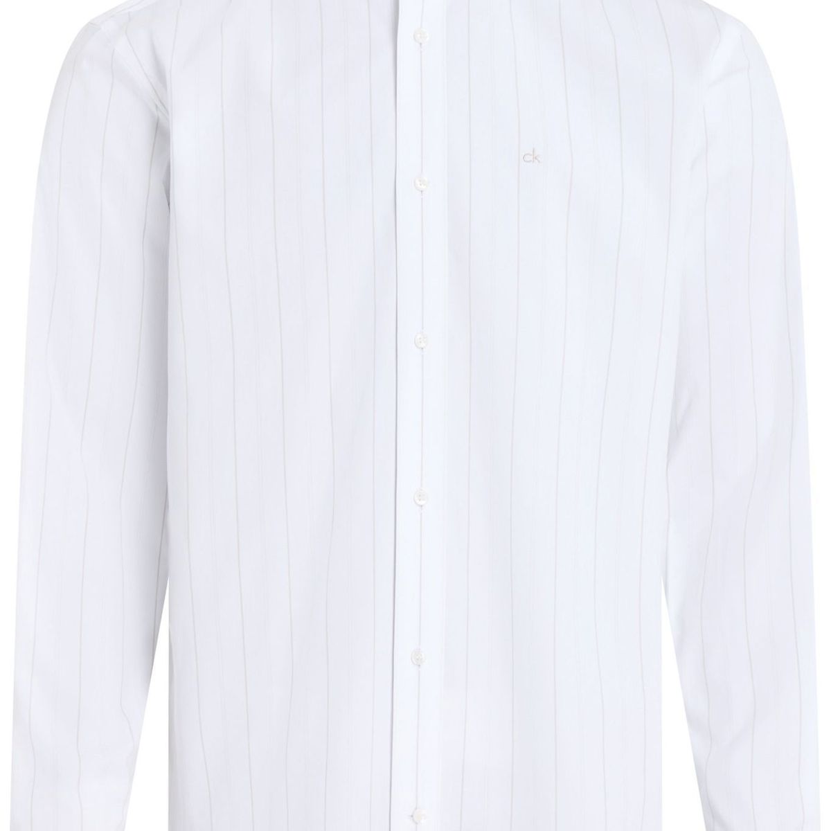 CALVIN KLEIN - Camisa blanca poplin con multi rayas Calvin Klein