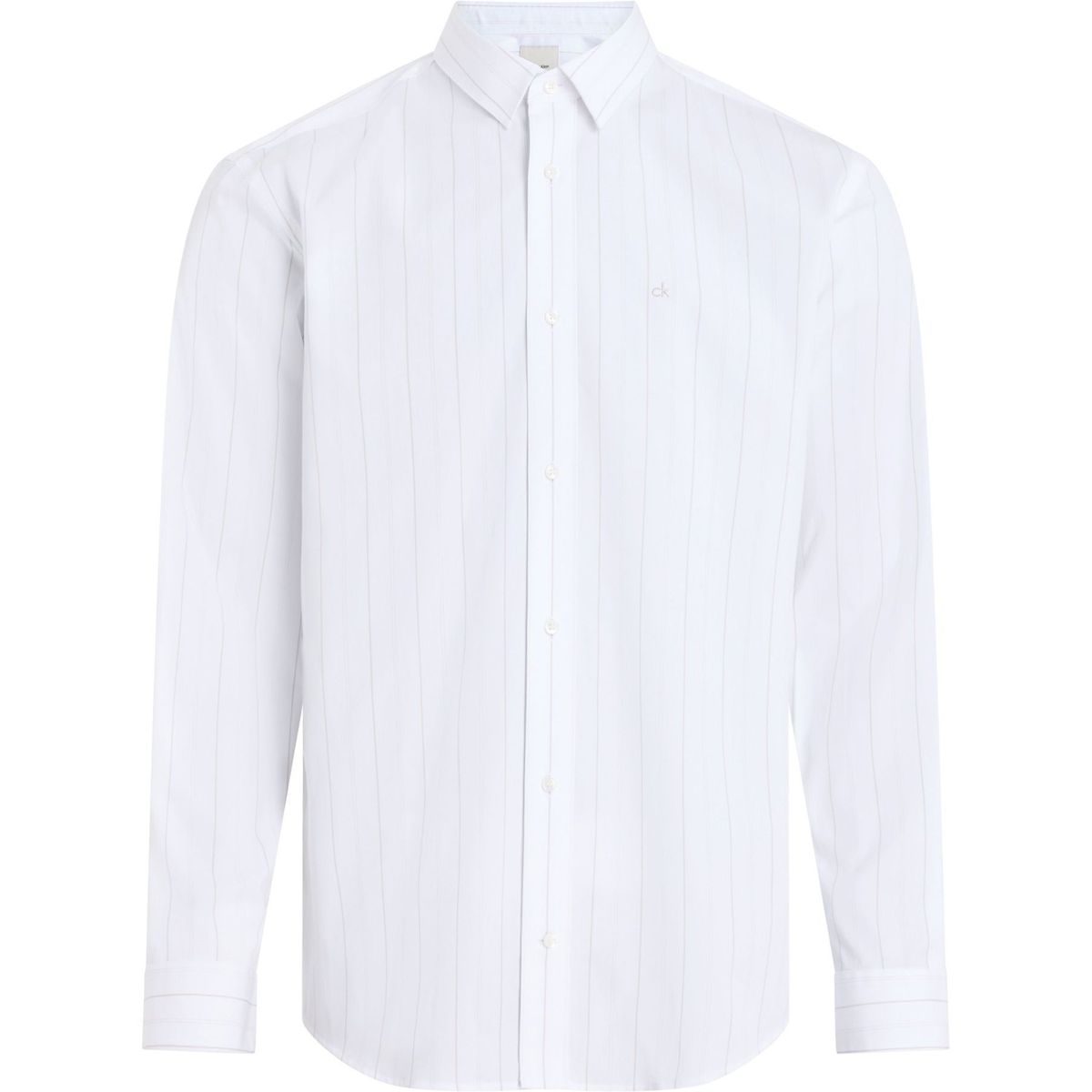 CALVIN KLEIN - Camisa blanca poplin con multi rayas Calvin Klein