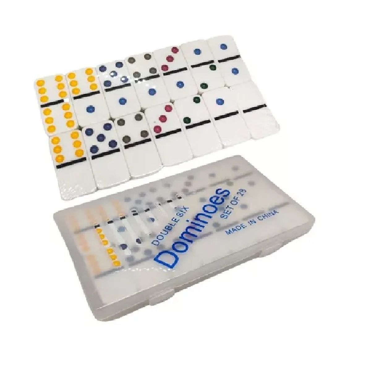 GENERICO - Domino Juego Mesa Caja Plástica Fichas Casino Cartas 4006