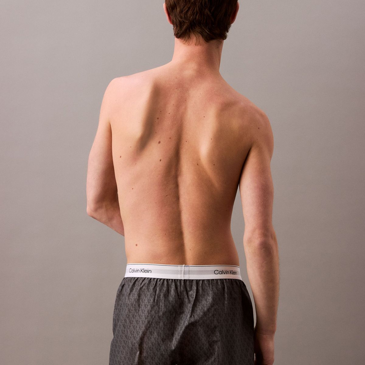 CALVIN KLEIN - Pantaloneta negra de pijama de poplín de algodón Calvin Klein