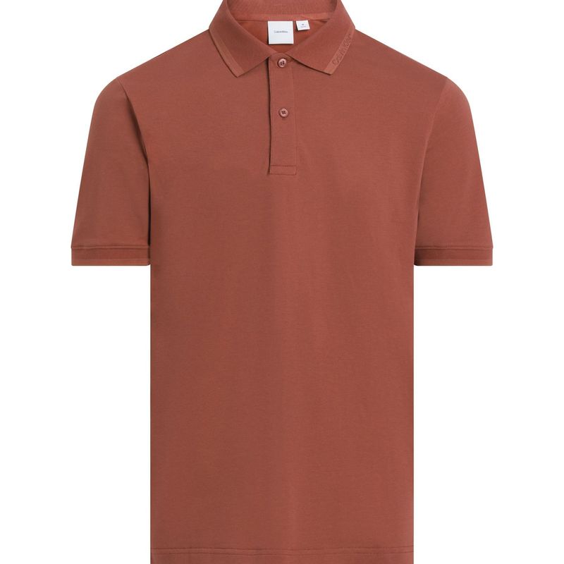 CALVIN KLEIN - Polo rojo pique slim thermo tech Calvin Klein