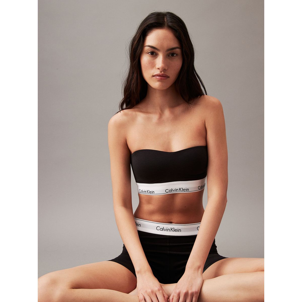CALVIN KLEIN - Bralette negro sin tirantes - Modern Cotton Calvin Klein