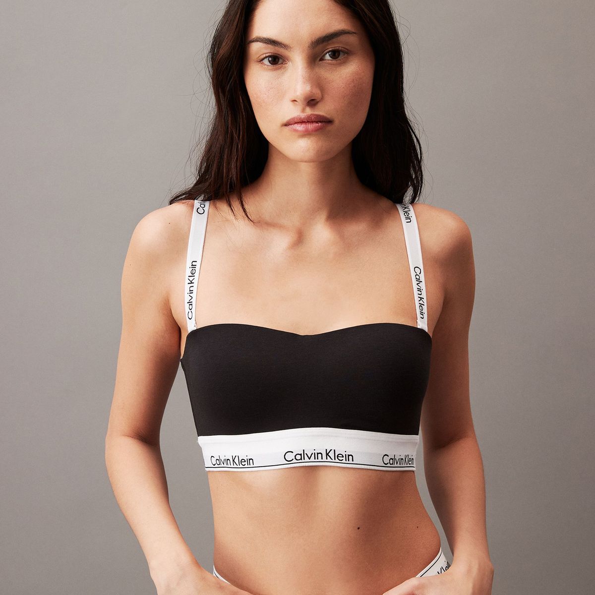 CALVIN KLEIN - Bralette negro sin tirantes - Modern Cotton Calvin Klein
