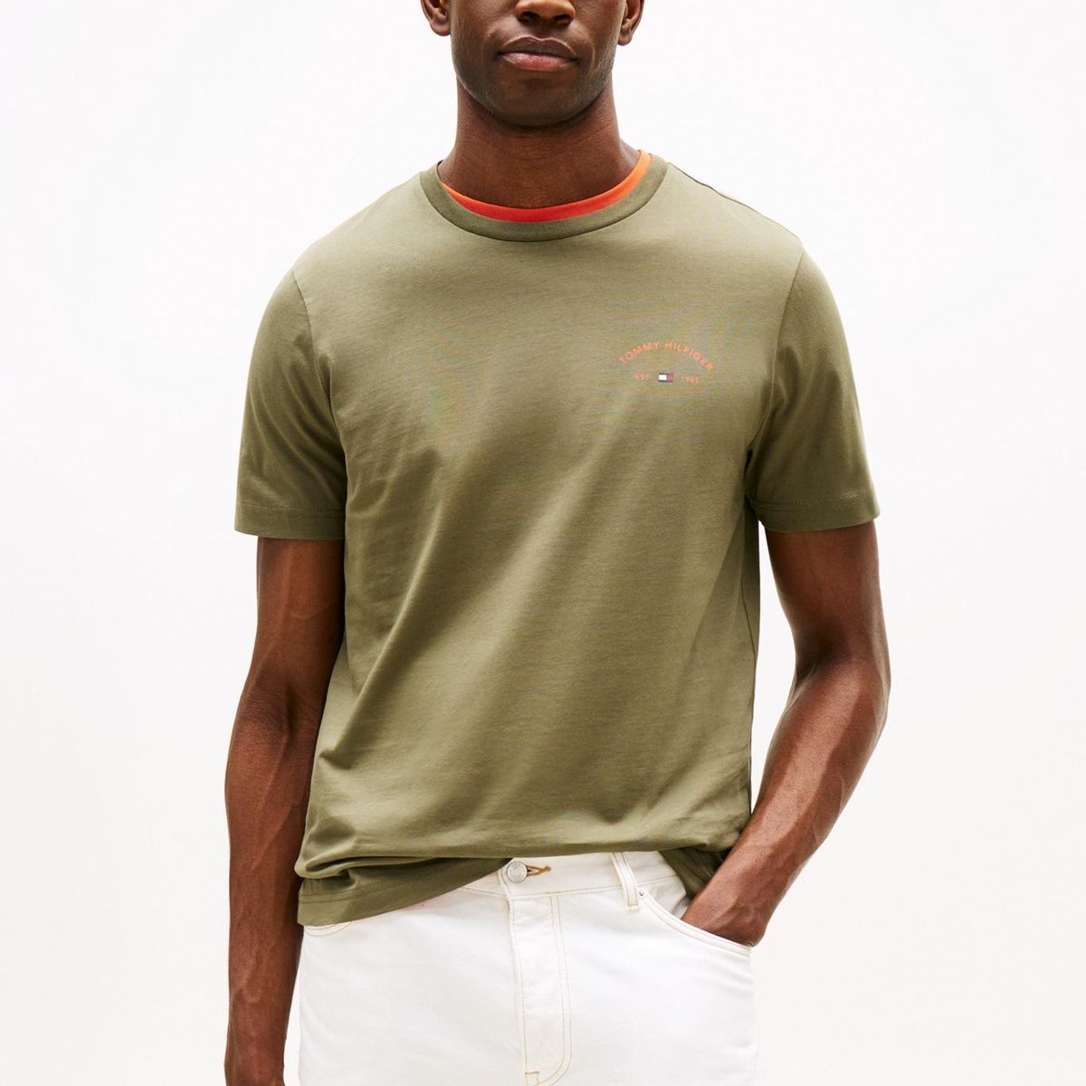 TOMMY HILFIGER - Camiseta verde con motivo de palmera en la espalda Tommy Hilfiger