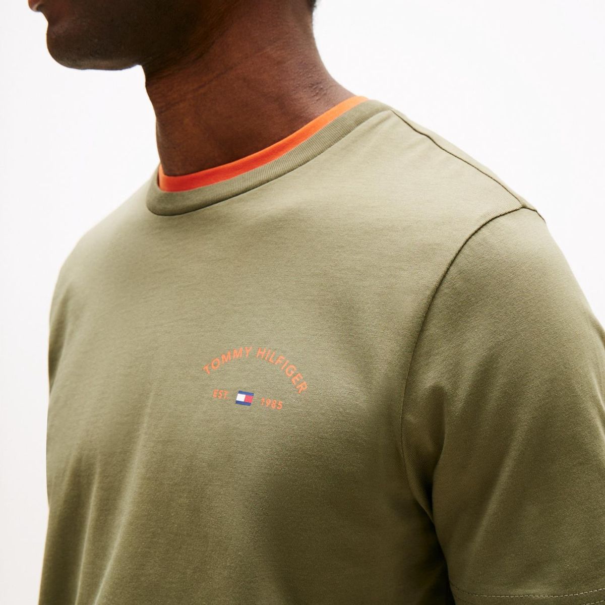 TOMMY HILFIGER - Camiseta verde con motivo de palmera en la espalda Tommy Hilfiger