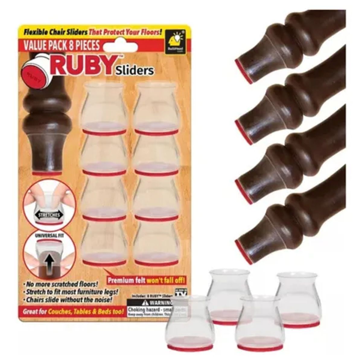 GENERICO - Protectores en Silicona X8 para Patas de silla o muebles