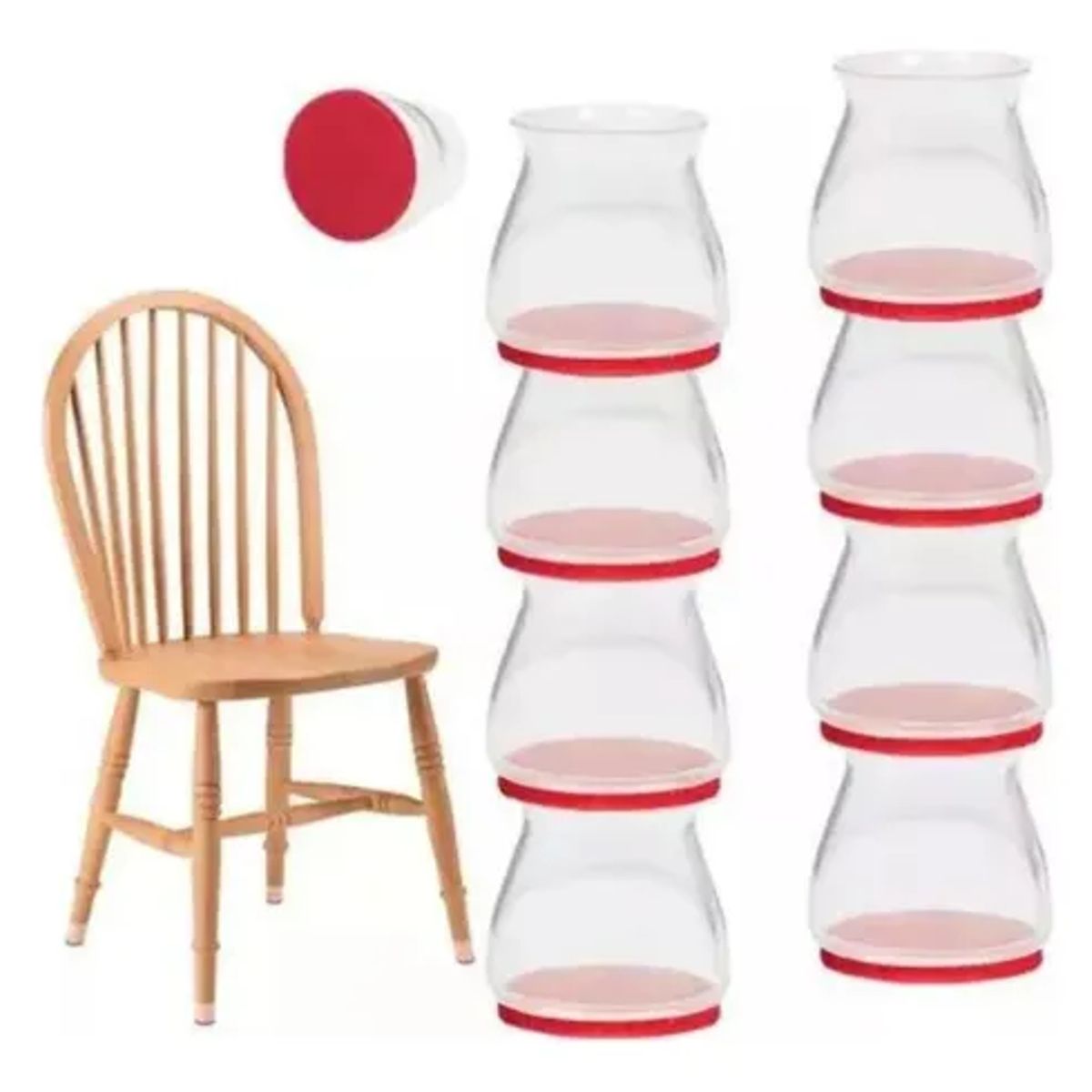 GENERICO - Protectores en Silicona X8 para Patas de silla o muebles