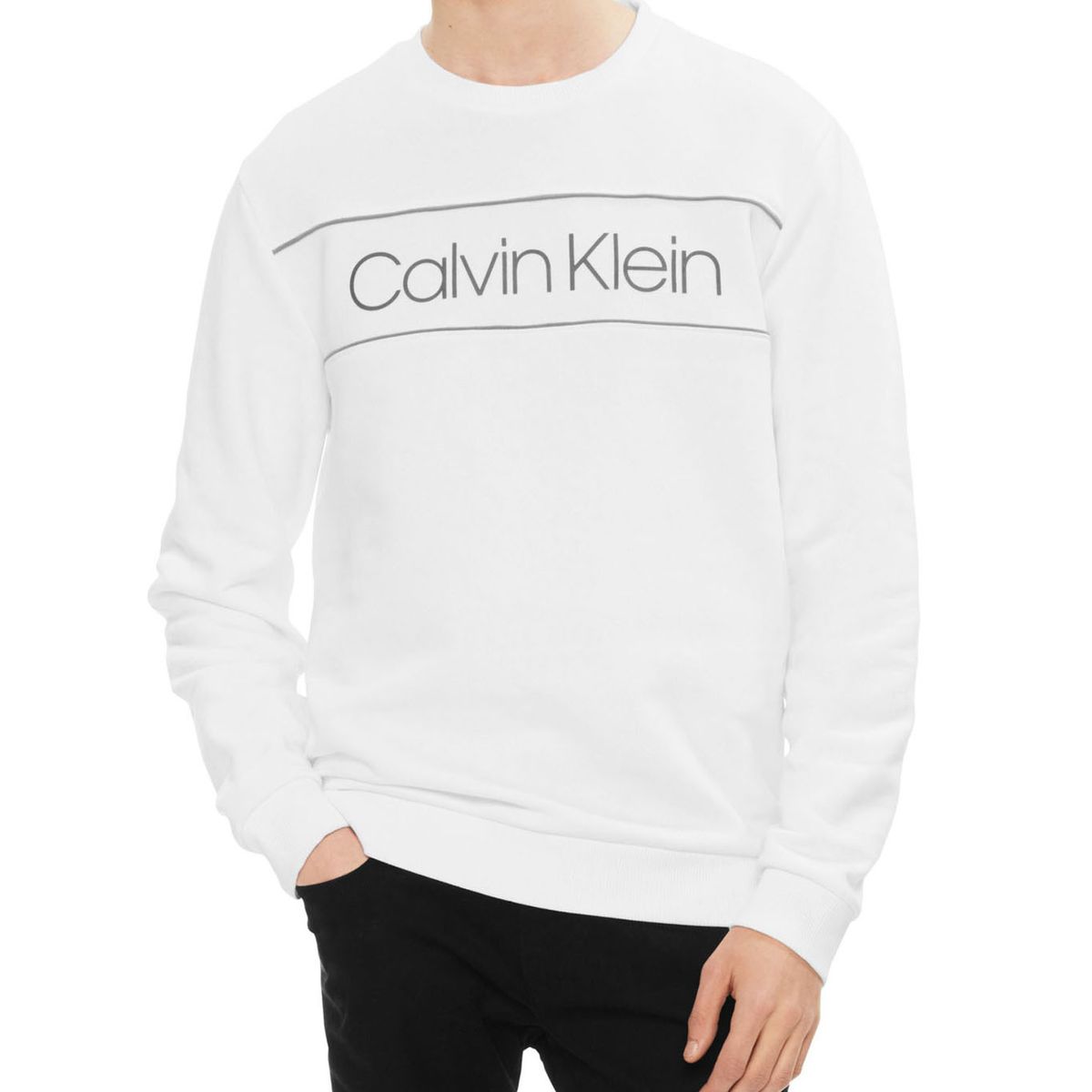 CALVIN KLEIN - Saco blanco con logo icónico Calvin Klein