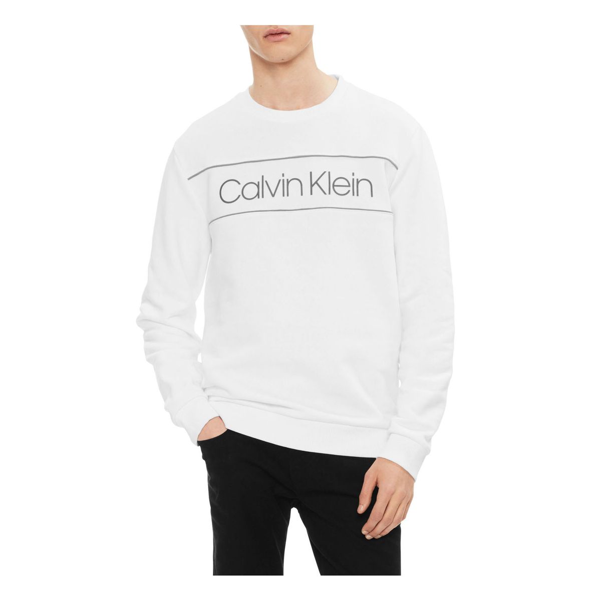 CALVIN KLEIN - Saco blanco con logo icónico Calvin Klein