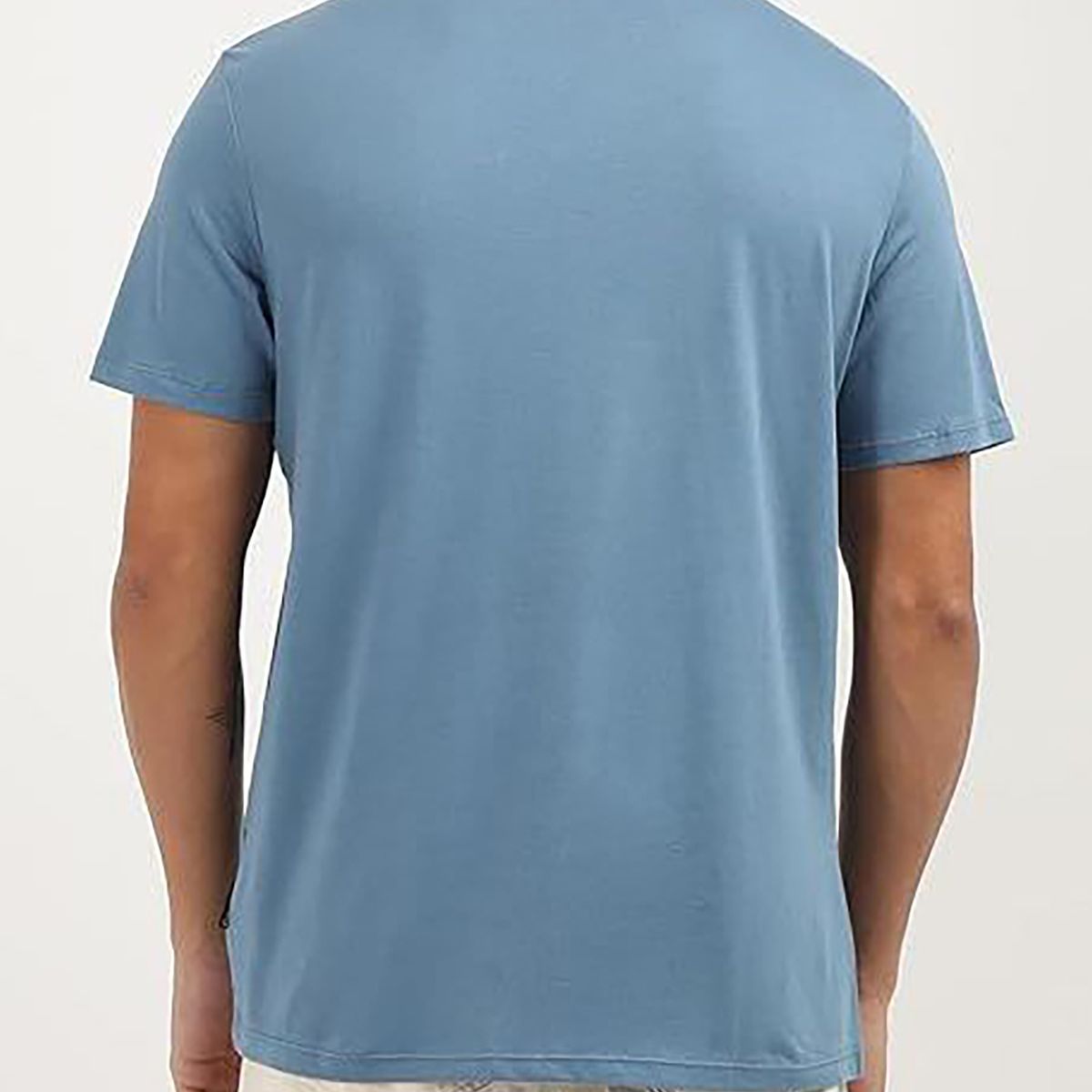 CALVIN KLEIN - Camiseta azul solid liquid con logo Calvin Klein