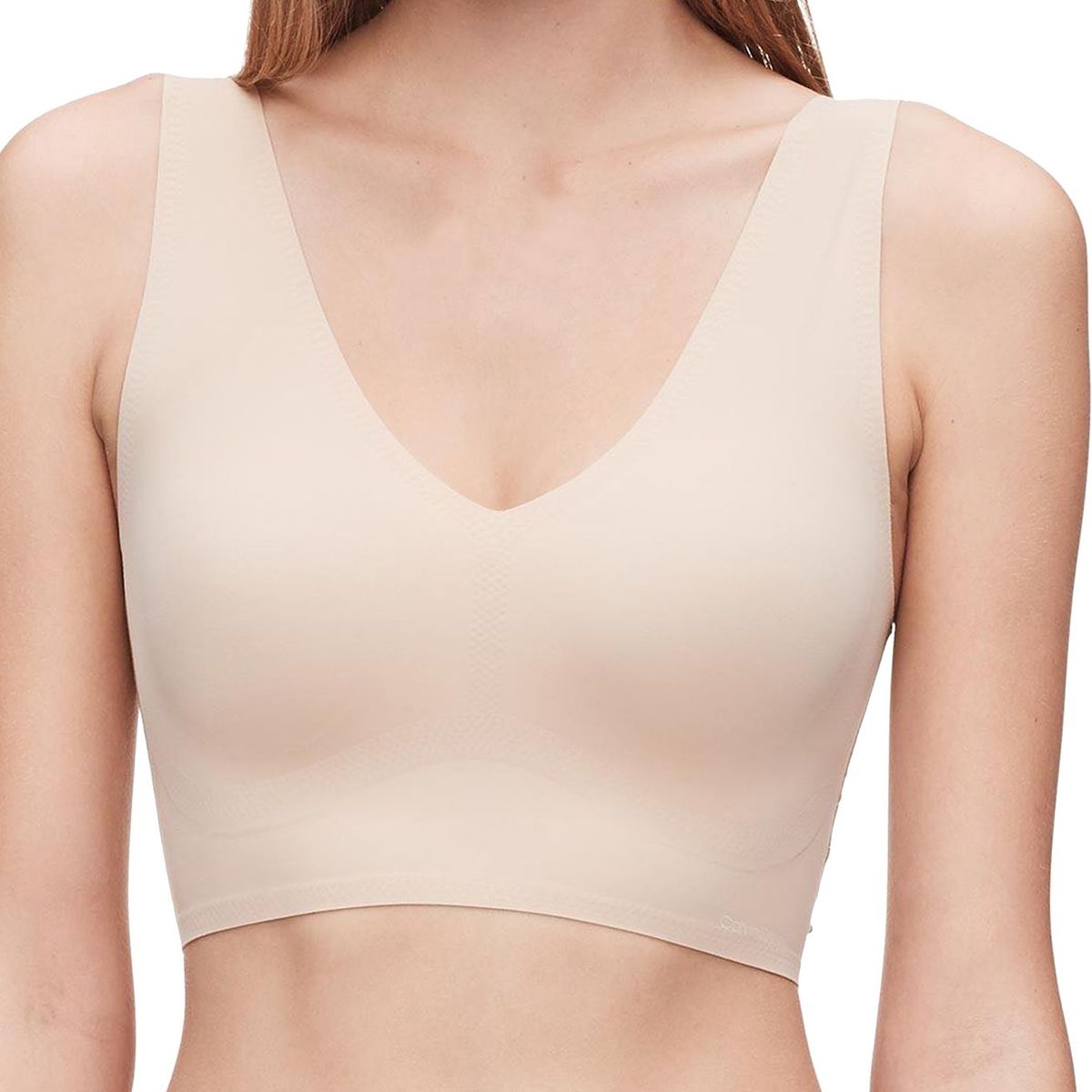 CALVIN KLEIN - Bralette beige lined invisible Calvin Klein