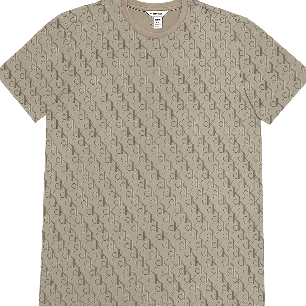 CALVIN KLEIN - Camiseta beige con estampado Calvin Klein