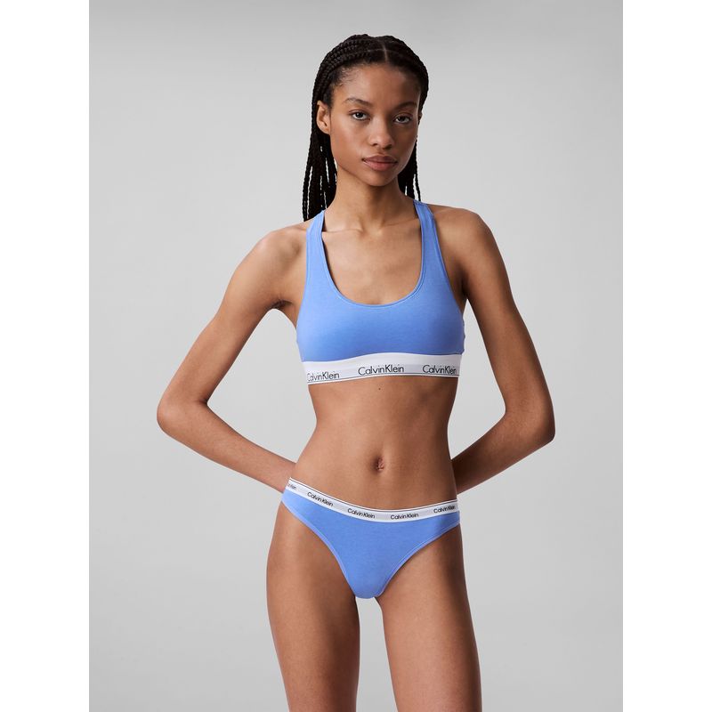 CALVIN KLEIN - Tanga azul - Modern logo Calvin Klein