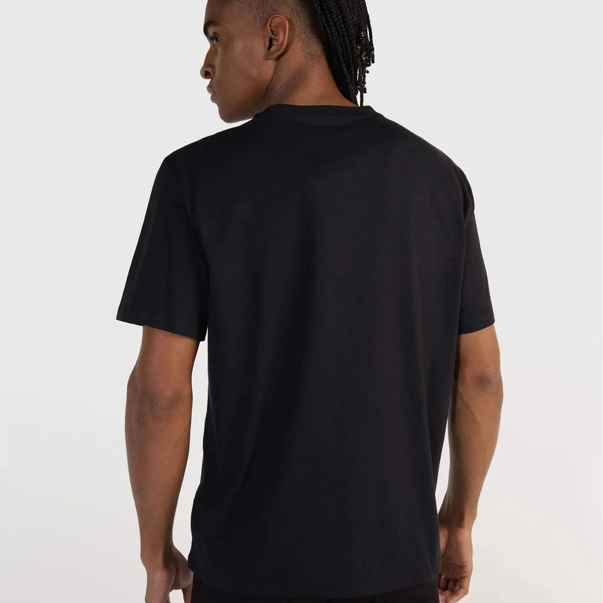 CALVIN KLEIN - Camiseta negra standard con logotipo Calvin Klein