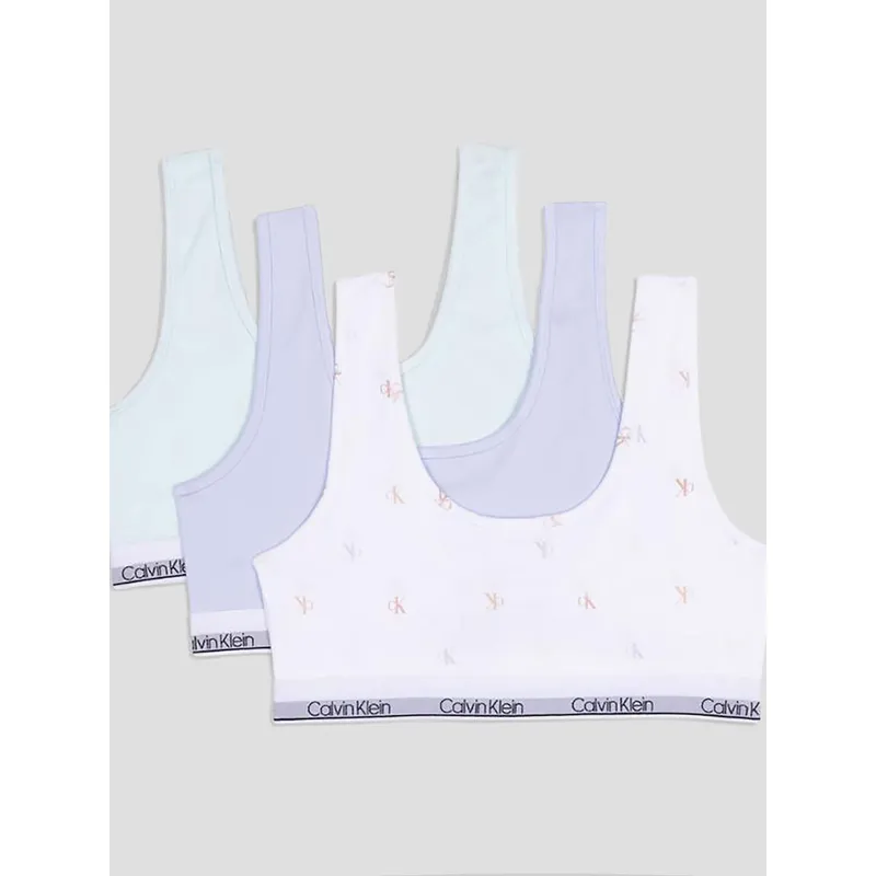 CALVIN KLEIN - Pack multicolor de 3 bralette para niña Calvin Klein