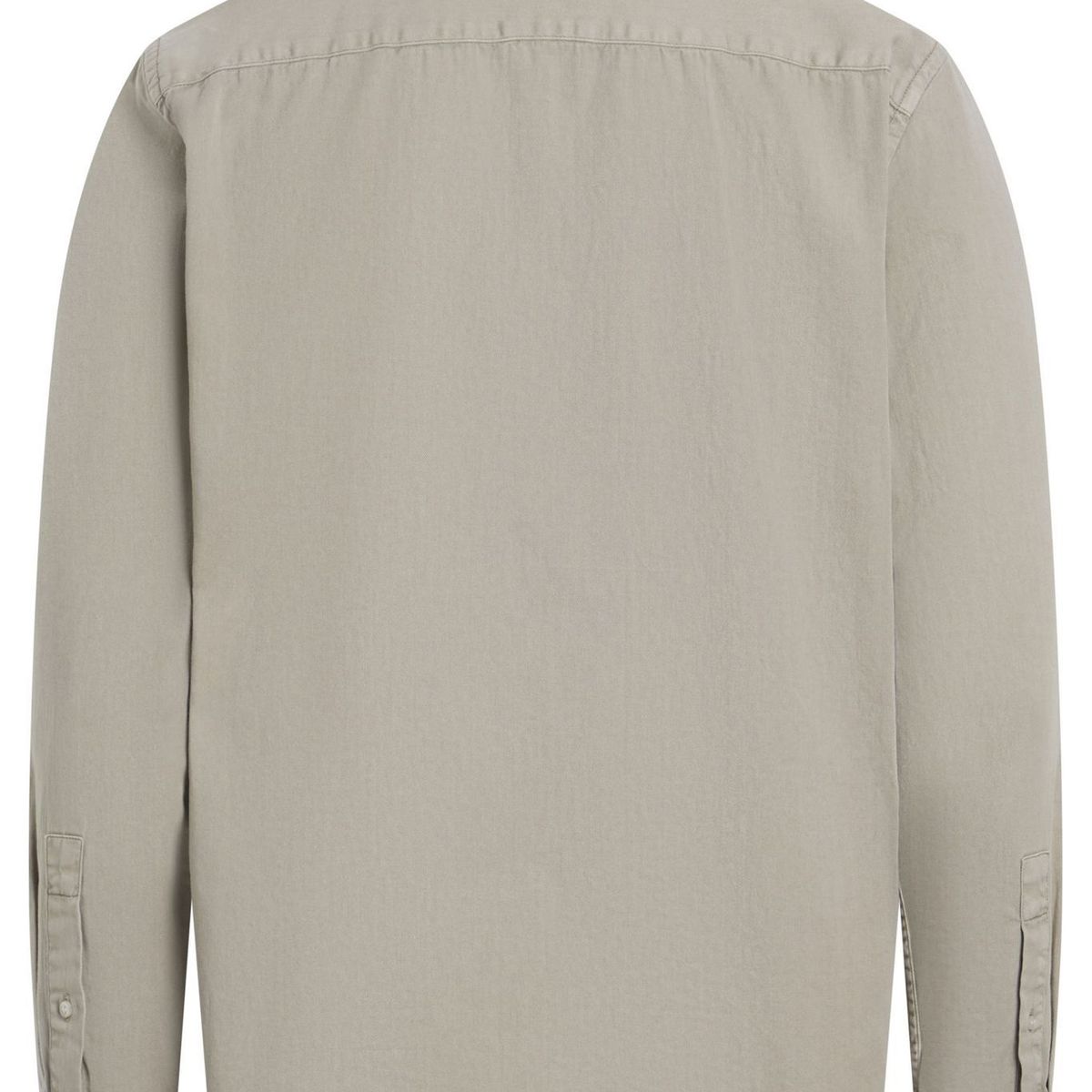 CALVIN KLEIN - Camisa beige de Sarga Ligera Teñida Calvin Klein