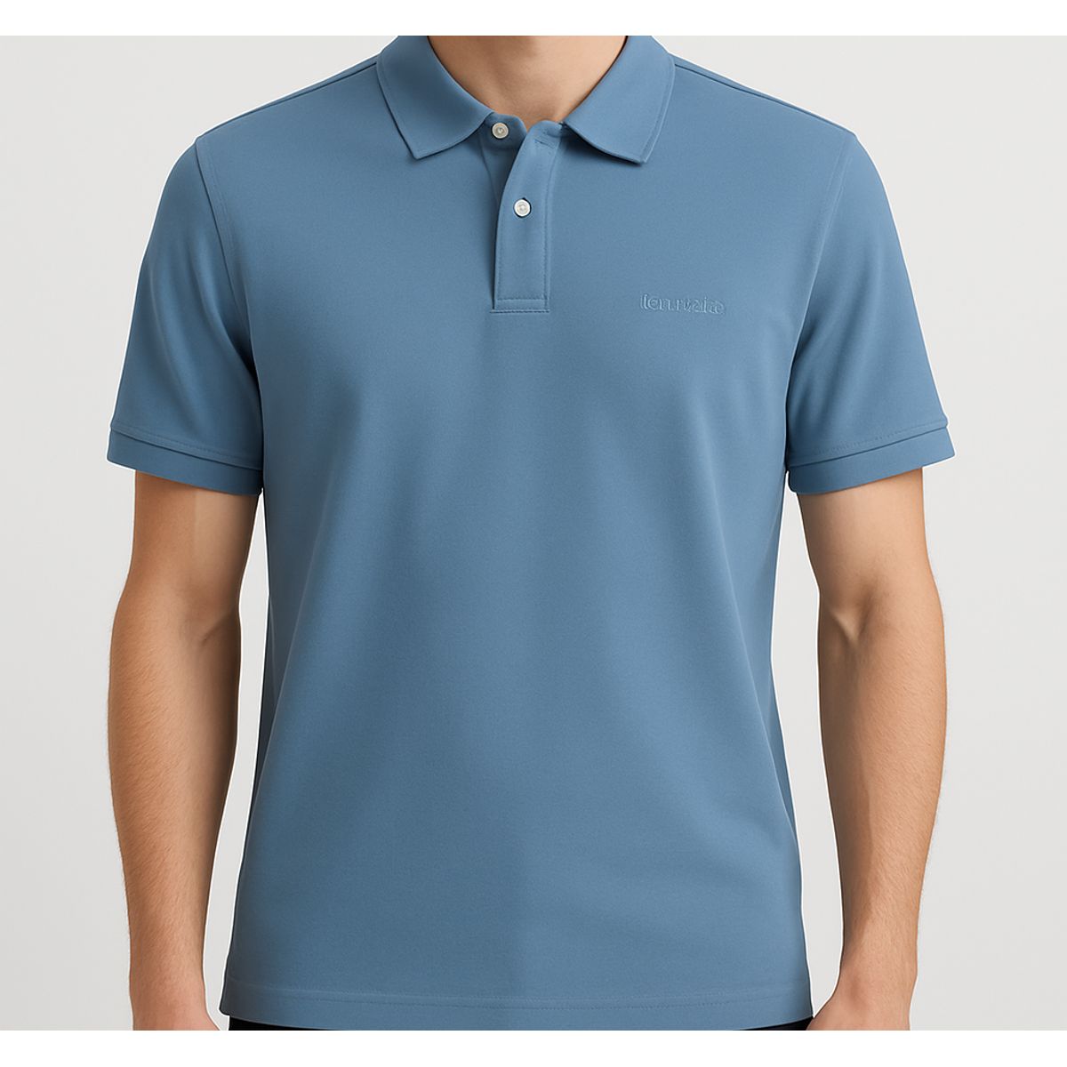 CALVIN KLEIN - Polo azul solid liquid Calvin Klein