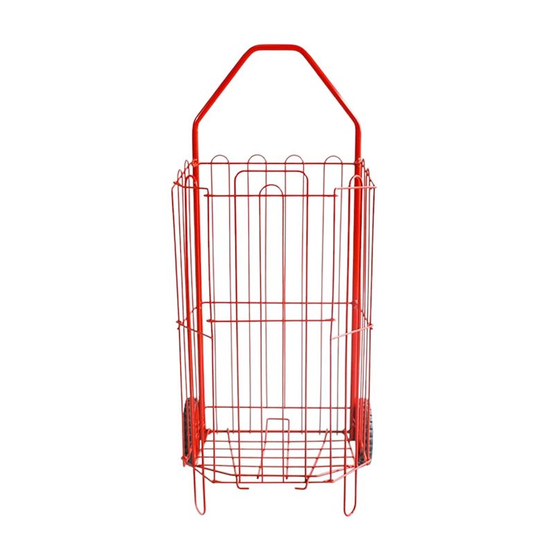 NO NO - Carro Mercado Plegable 2 Llantas Pintado rojo
