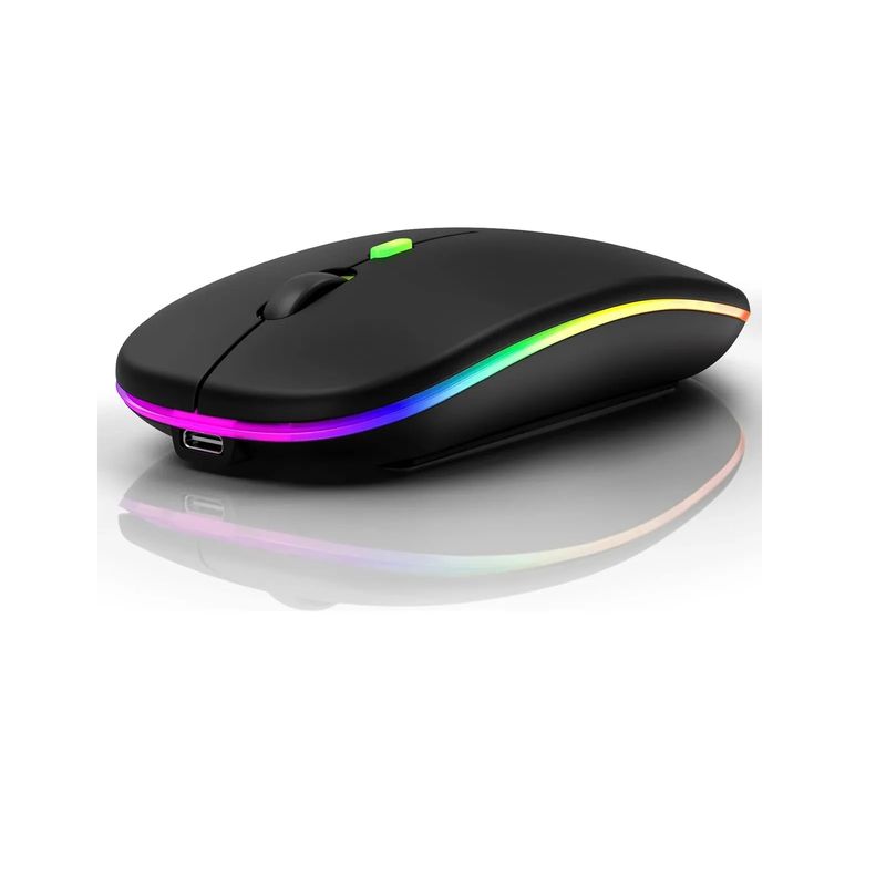 GENERICO - Mouse Raton Inalámbrico Bluetooth Pc Cell Tablet Recargable Negro