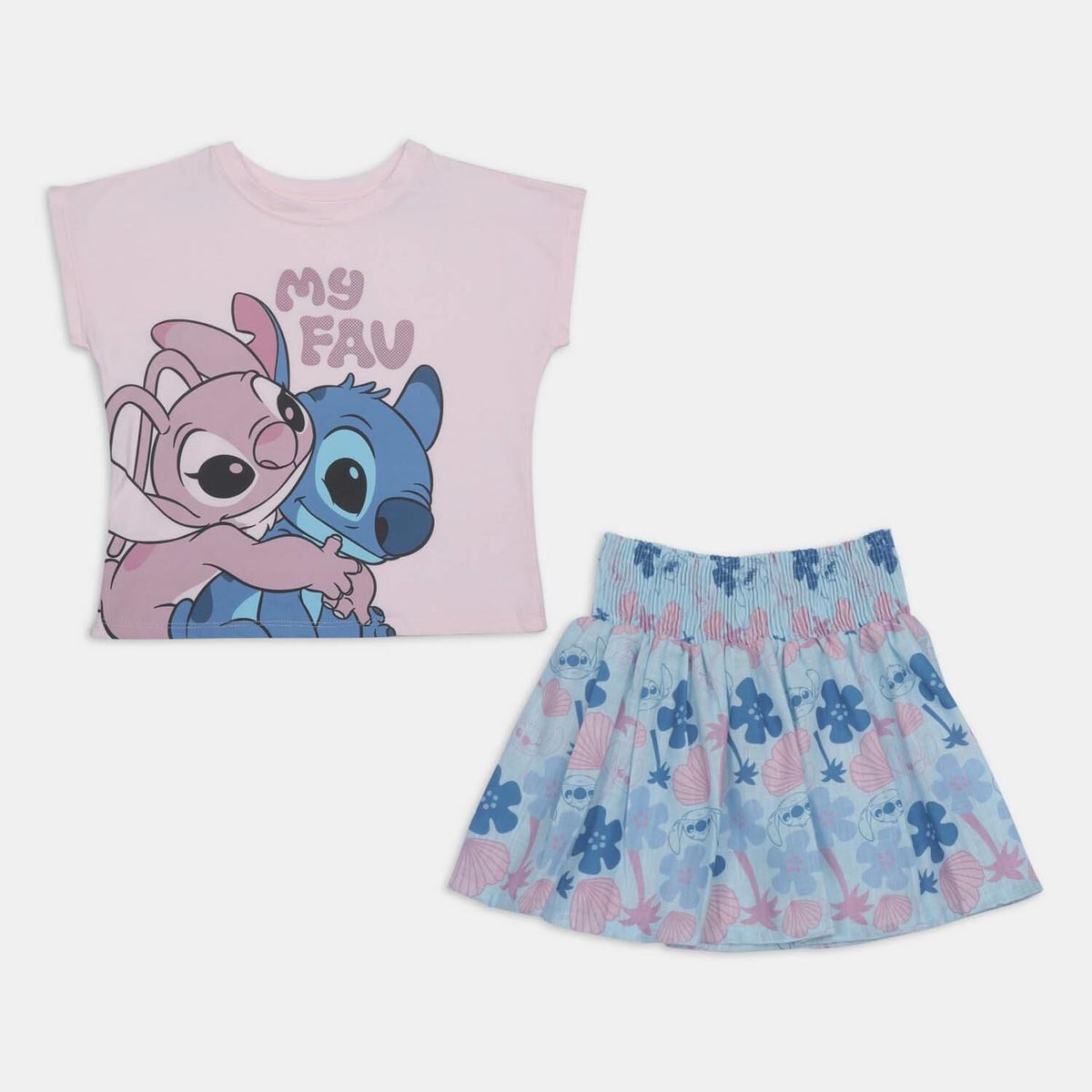 DISNEY - Conjunto Para Niña Licenses Disney  Stitch Morado