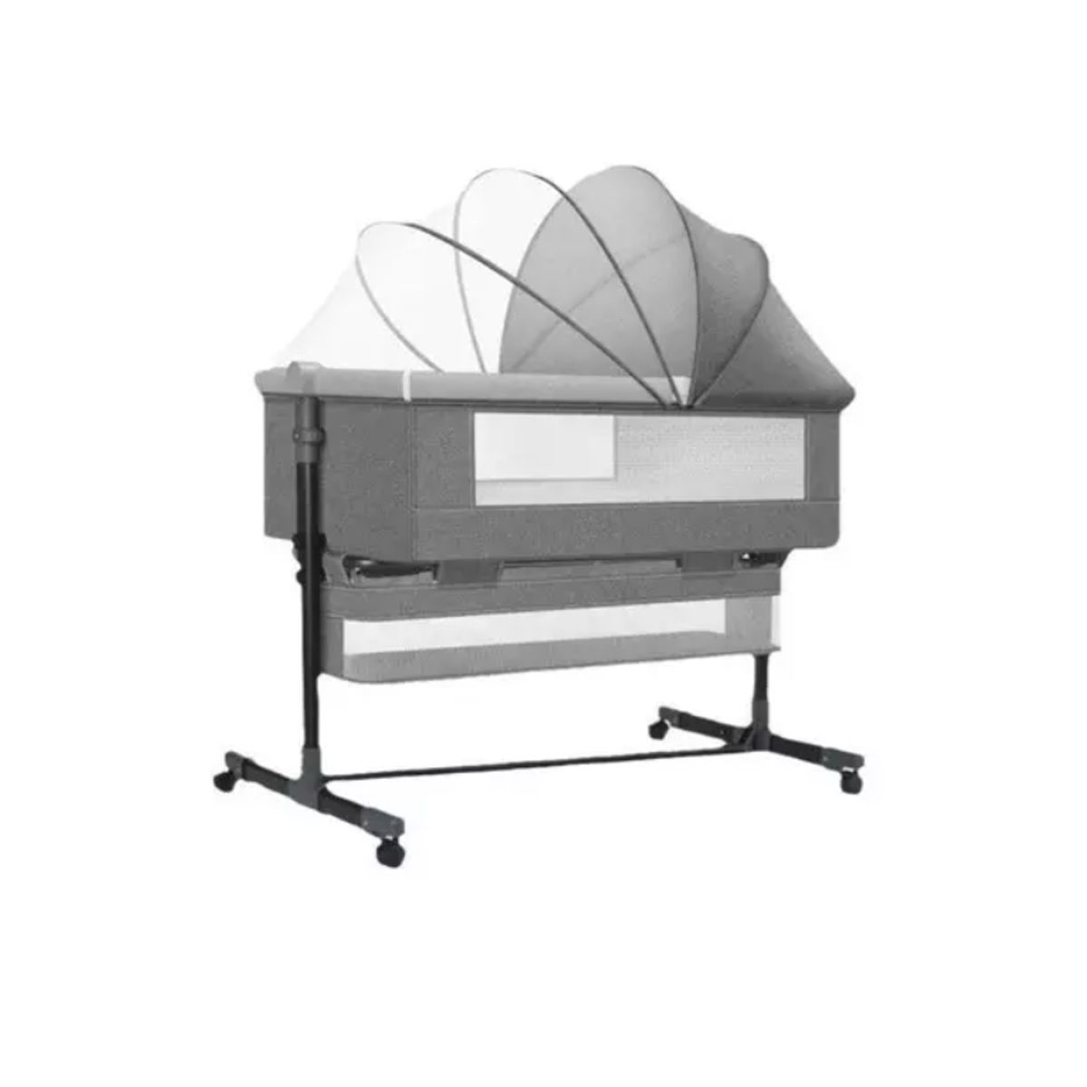 BEBESITOS - CUNA PREMIUM MODELO 2025 BEBES CON MECEDORA Y ORGANIZADOR