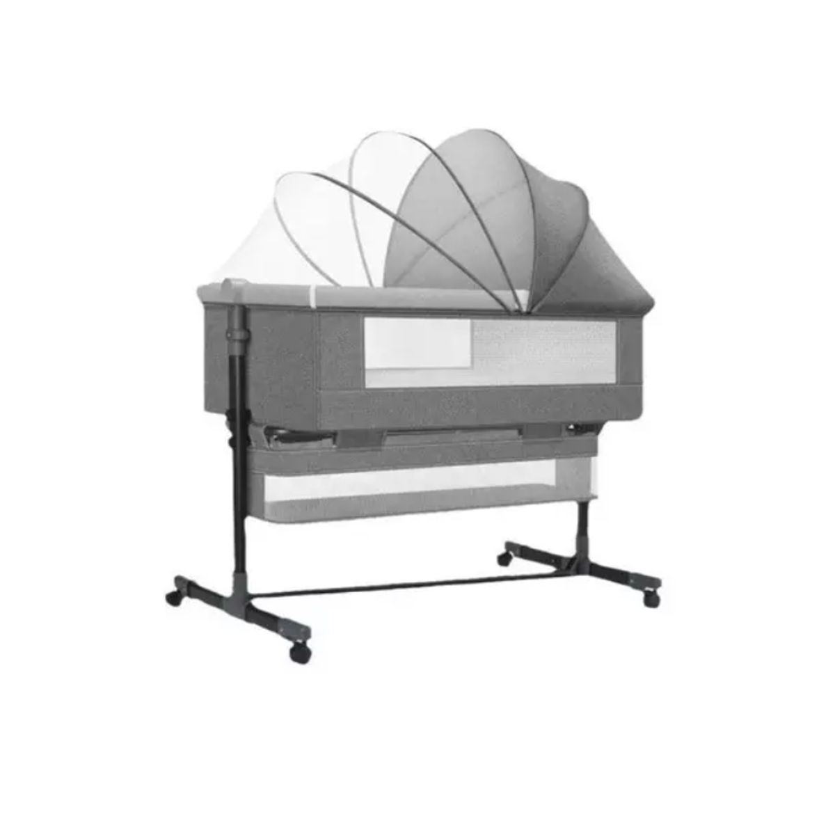 BEBESITOS - CUNA PREMIUM MODELO 2025 BEBES CON MECEDORA Y ORGANIZADOR