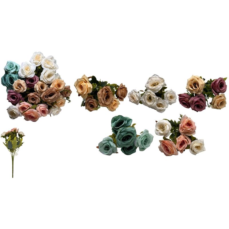 MAZUGI - Flores Artificiales Ramo De Flores Decorativas Multicolores