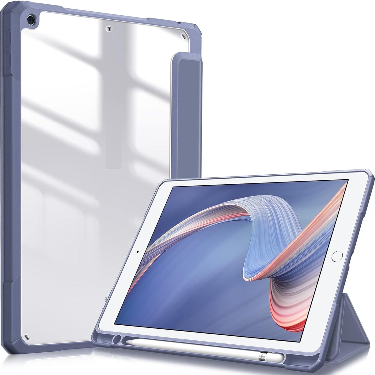 GENERICO - Estuche Smart Case Clear Para iPad A16 11th año 2025 Lavanda