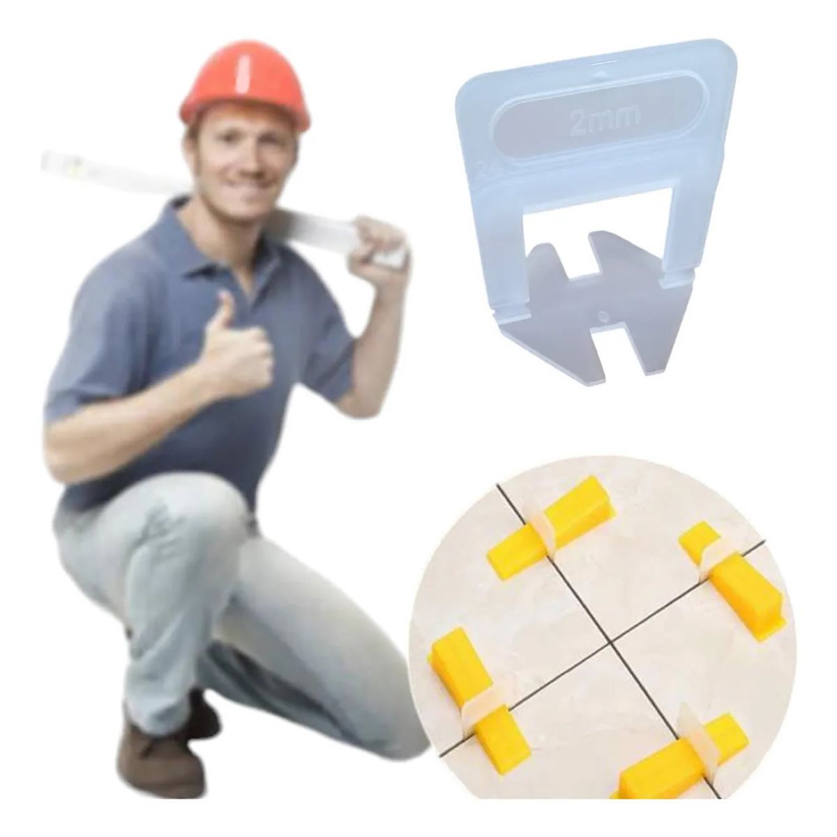 UYUSTOOLS - Set 100 Cuñas Nivelador De Ceramica 16x88x20 Mm Uyustools