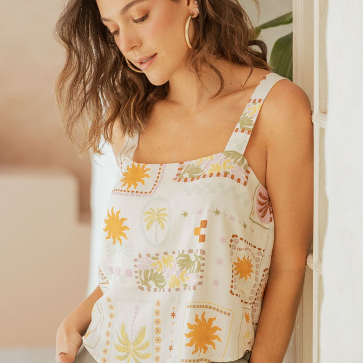 RAGGED - Blusa solare Marfil Ragged