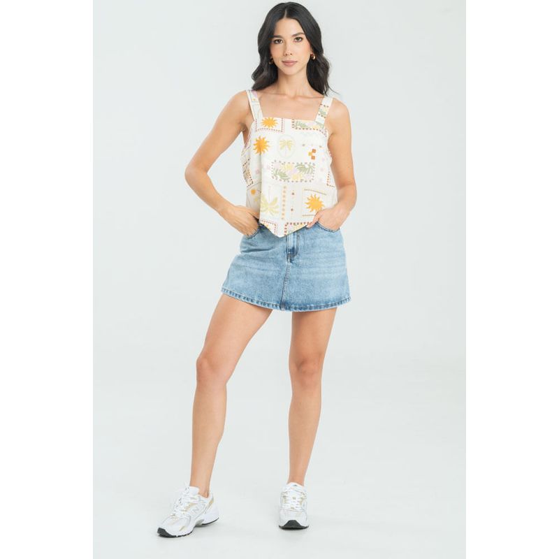 RAGGED - Falda short giotto Azul medio Ragged