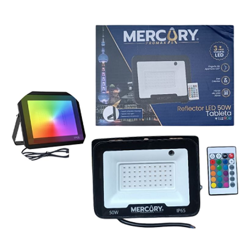 GENERICO - Reflector Led RGB 50w Control Multicolor