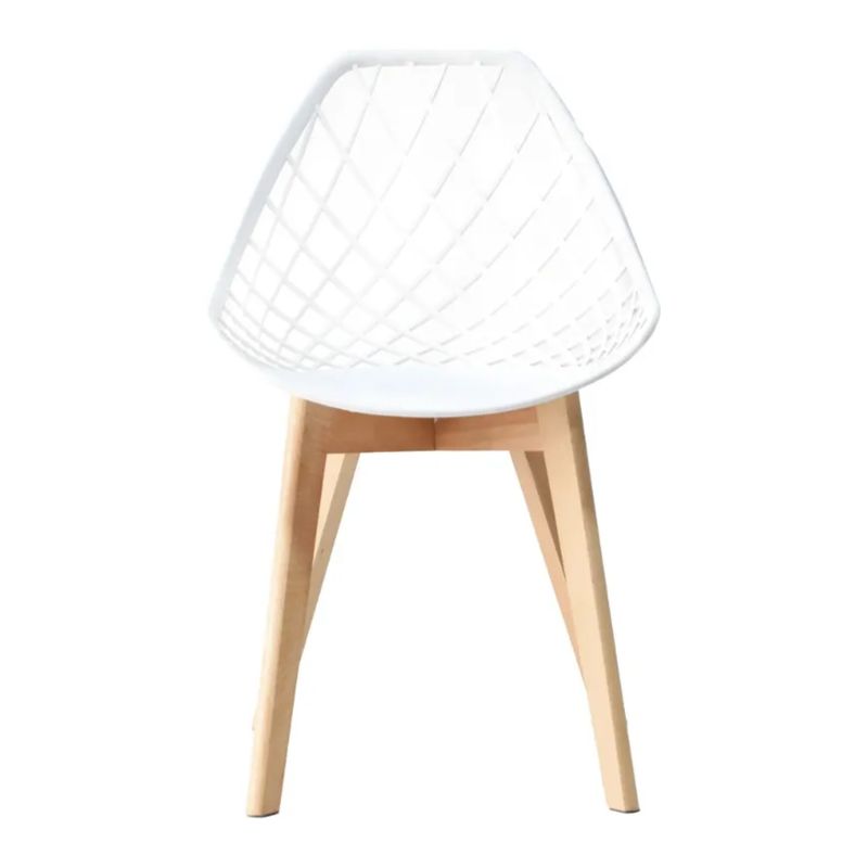 BONNO - Silla De Diseño Turia Estructura Madera Bonno Moderna Color Blanco