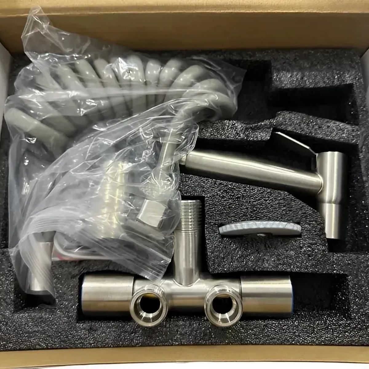 MILOPTS - Grifo Para Inodoro Con Válvula Angular De Doble Salida