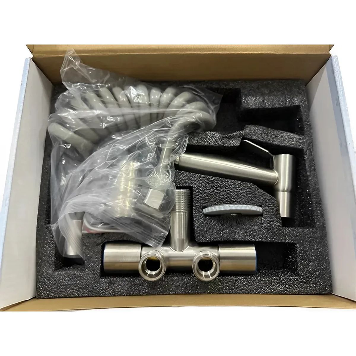 MILOPTS - Grifo Para Inodoro Con Válvula Angular De Doble Salida