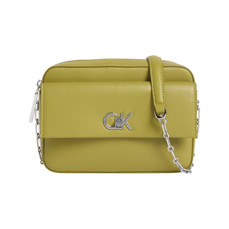CALVIN KLEIN - Bolso verde cruzado con logo Calvin Klein