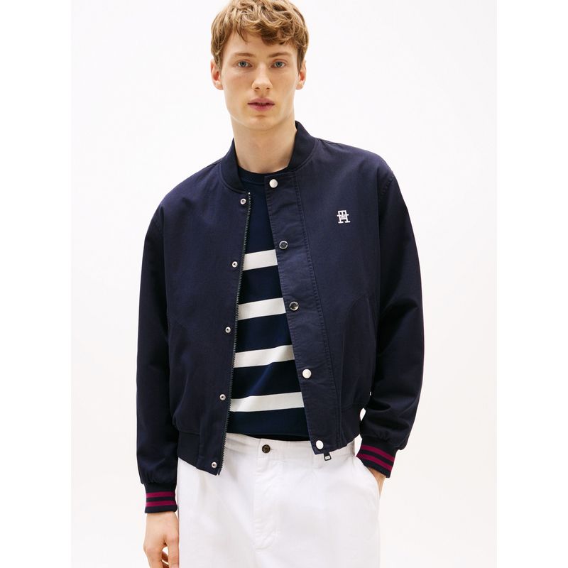TOMMY HILFIGER - Chaqueta Azul Reversible Con Logo Tommy Hilfiger