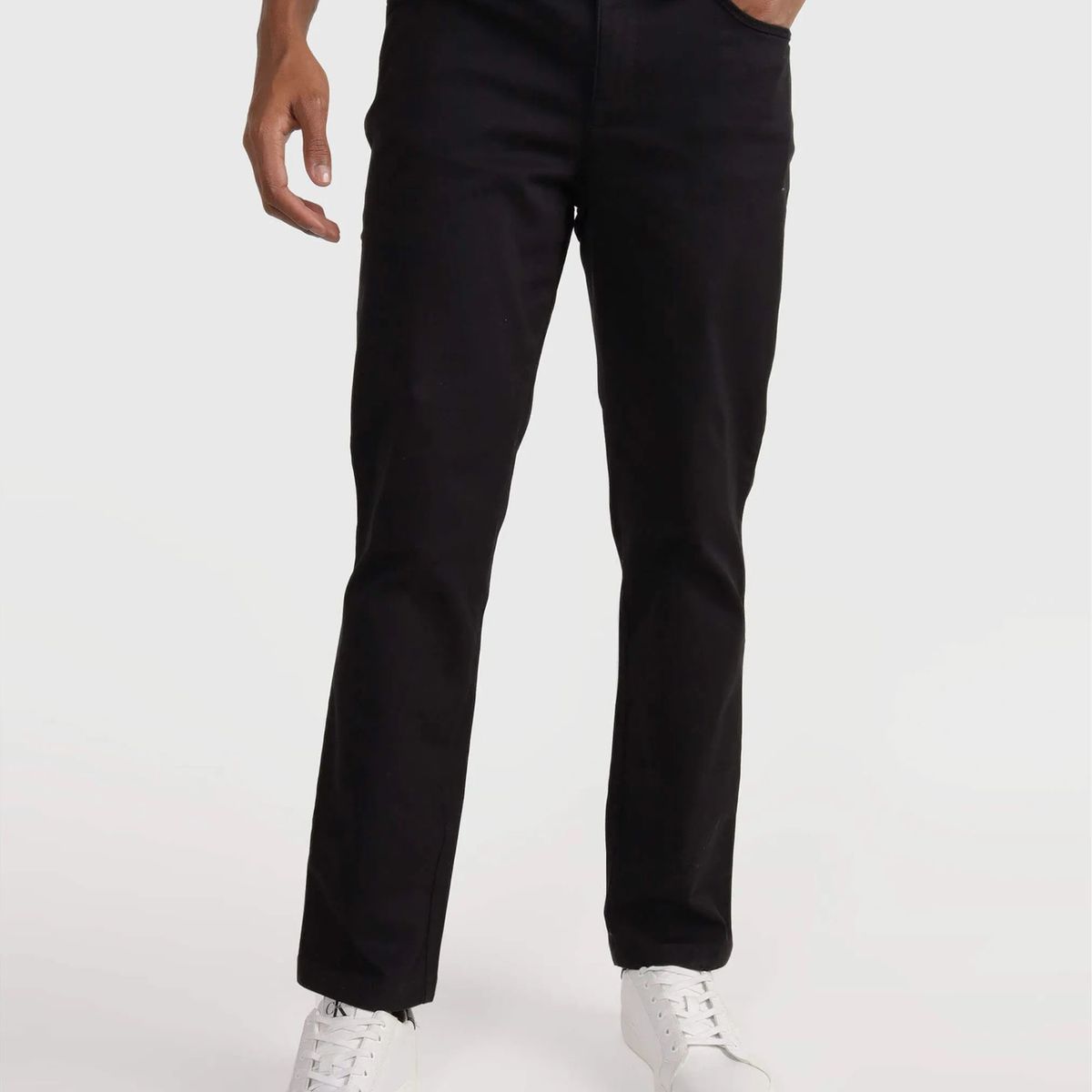 CALVIN KLEIN - Pantalón negro slim brushed Calvin Klein