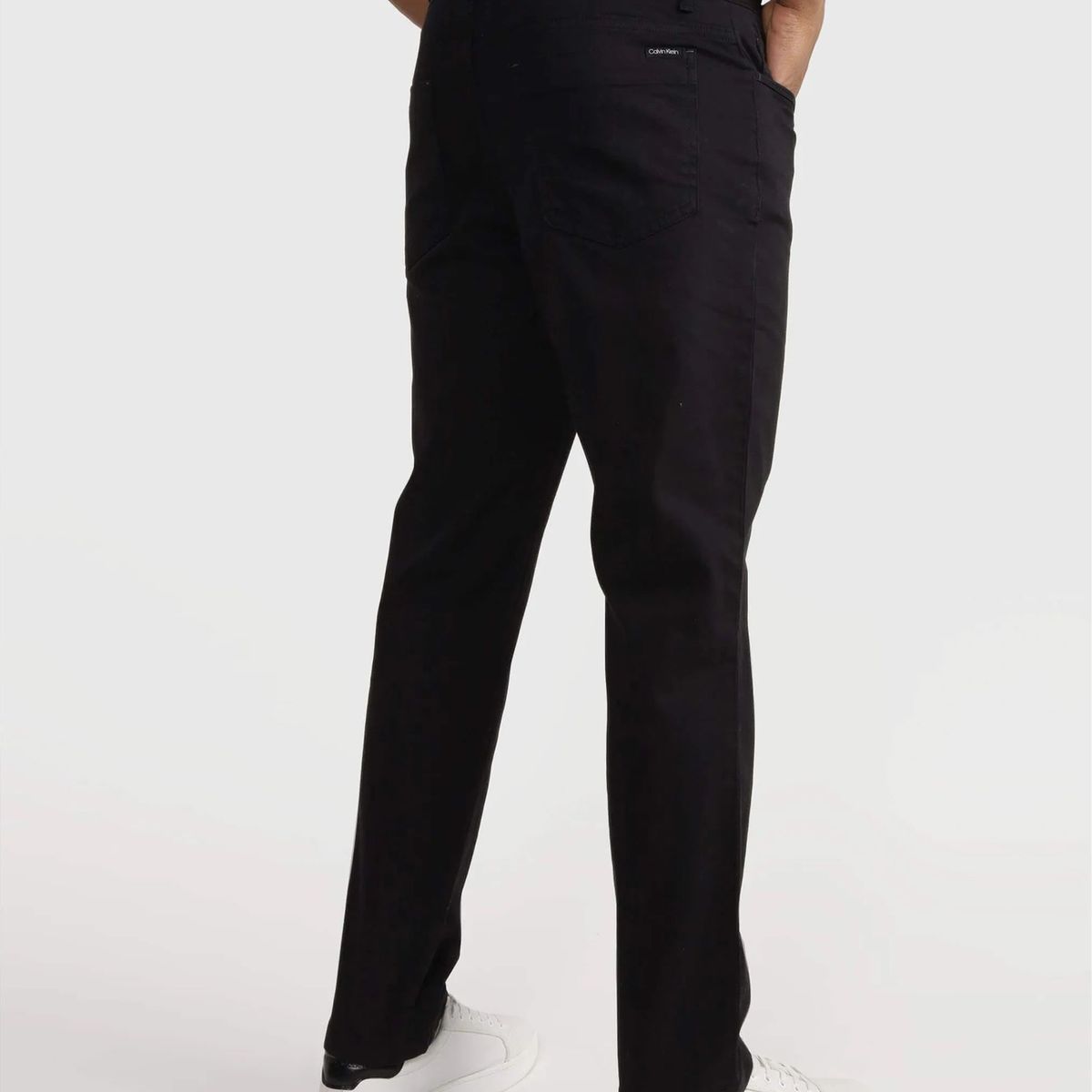 CALVIN KLEIN - Pantalón negro slim brushed Calvin Klein