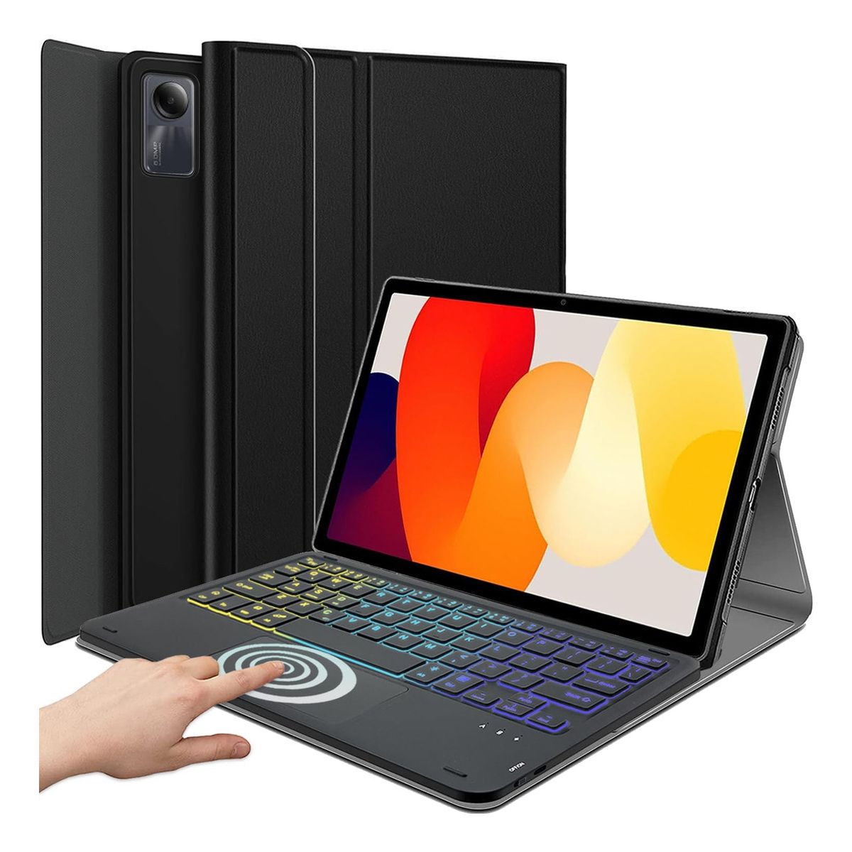 GENERICO - Forro Estuche Funda Teclado Touchpad Para Xiaomi Redmi Pad SE 11 Negro