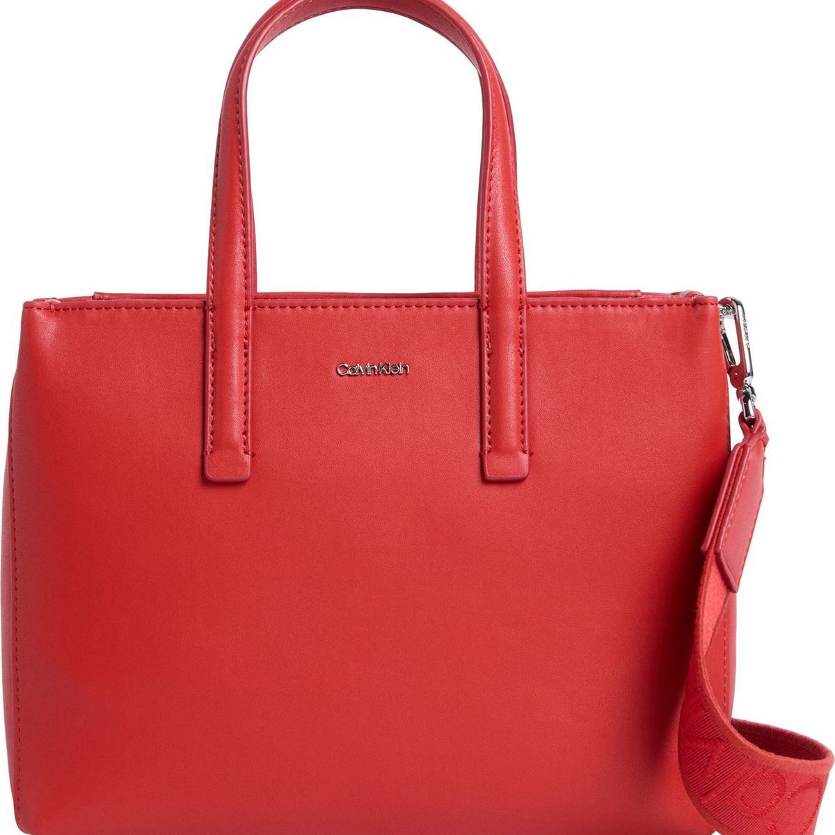 CALVIN KLEIN - Bolso rojo tote pequeño Calvin Klein
