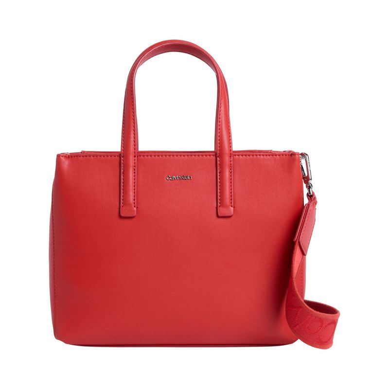 CALVIN KLEIN - Bolso rojo tote pequeño Calvin Klein