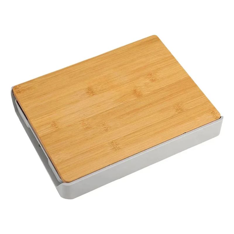 MILOPTS - Tabla De Picar Bambú Bandeja Multiusos Cocina Alimentos