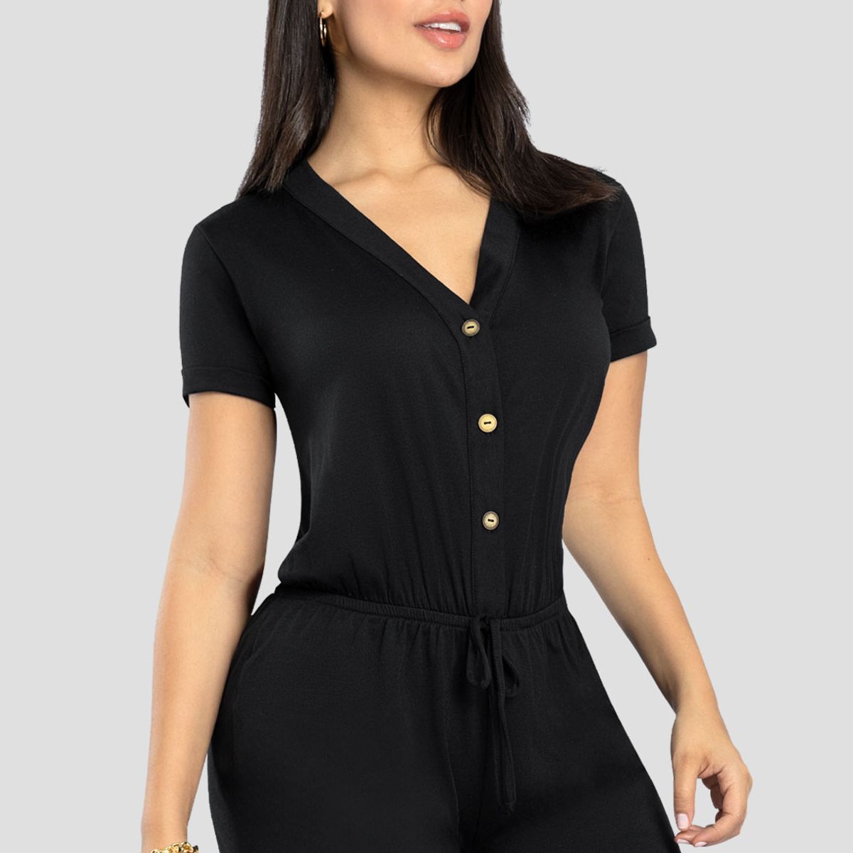 MARKETING PERSONAL - Enterizo Corto Mujer Negro Mp 111079