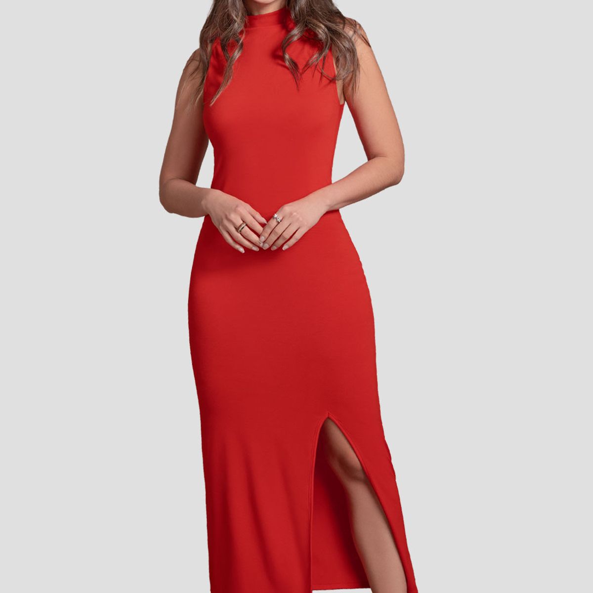 MARKETING PERSONAL - Vestido Largo Mujer Rojo Mp 103739