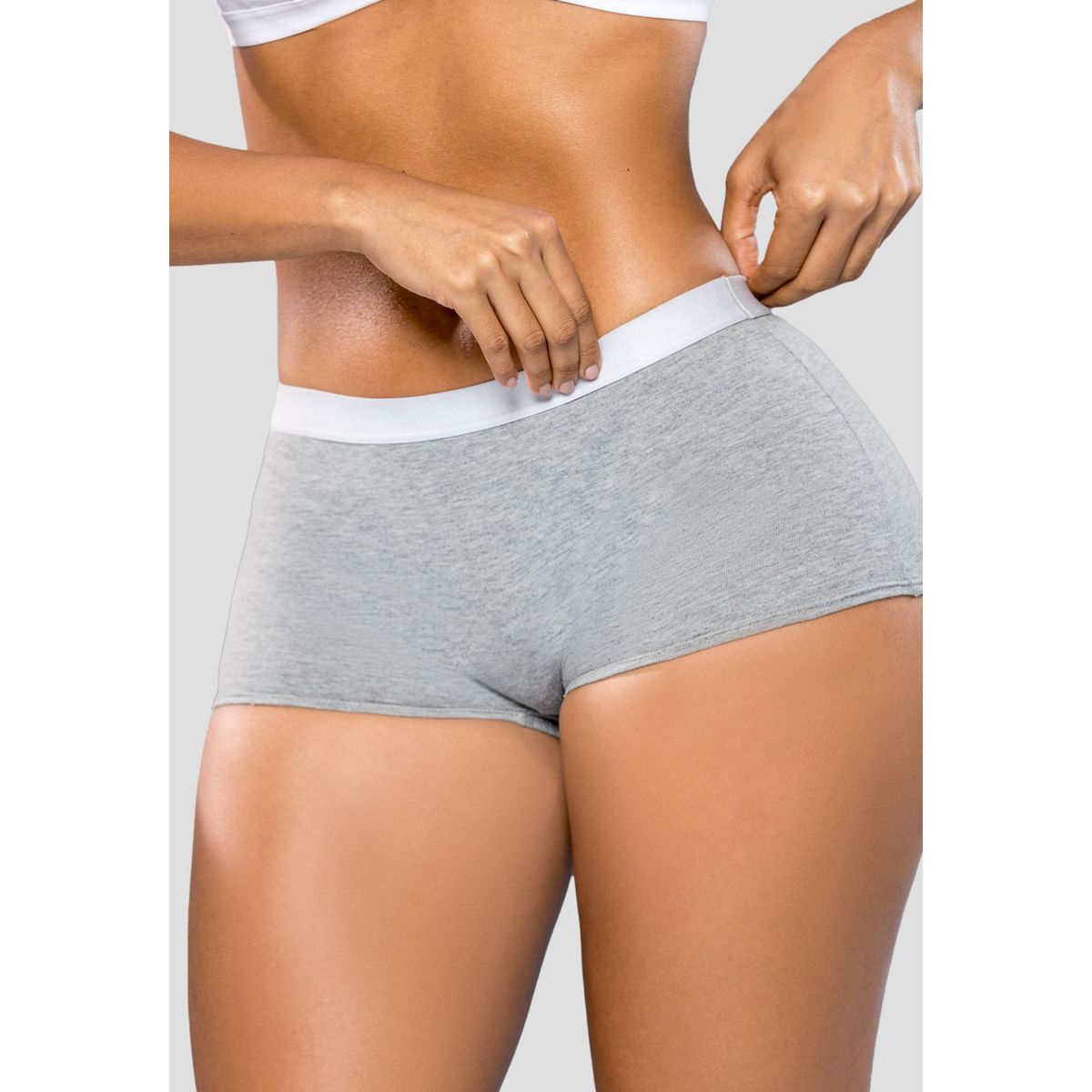 FORMAS INTIMAS - Bóxer Mujer Gris Jaspe Fi 111233